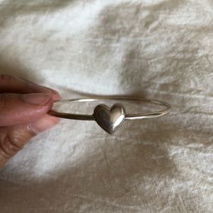 TIFFANY & CO. Puffy Heart Sterling Silver Bangle